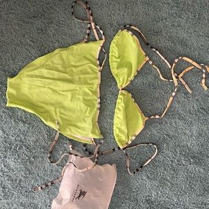 Lime green bikini swimsuit